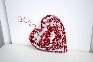 Heart Mosaic Glass Suncatcher Image